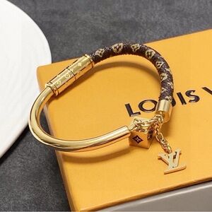 Louis Vuitton Gold and Brown Charm Bracelet